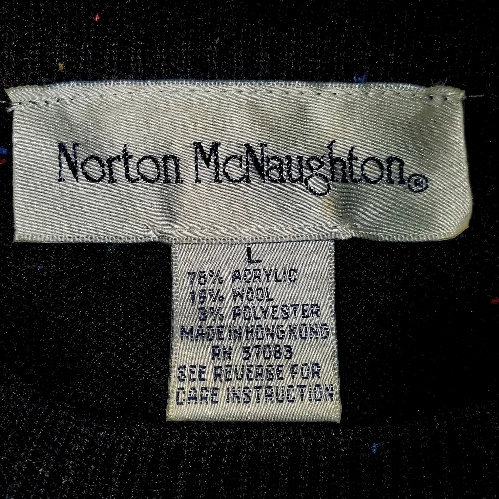 Norton McNaughton Black Marled Sweater